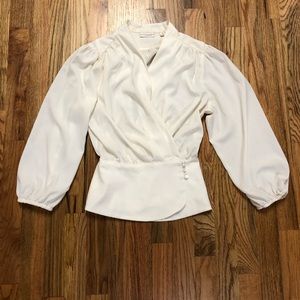 NY&C White Wrap Blouse